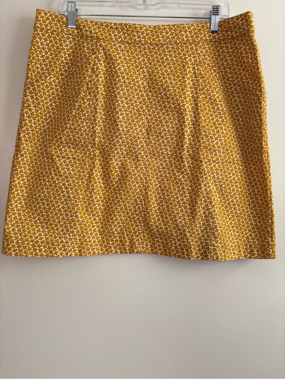 Mustard Yellow Patterned Women’s Skirt